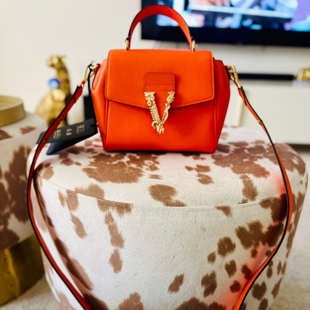 Brand New Versace TopHandle bag, Bright Orange!